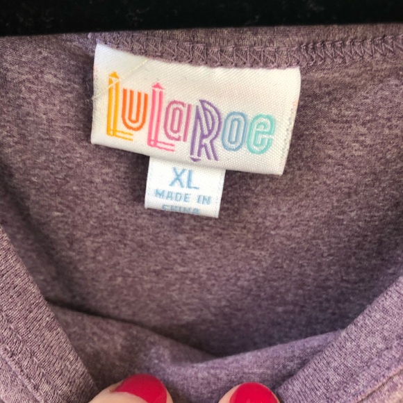 NWOT LuLaRoe XL Purple Carly leggings material - Picture 3 of 4